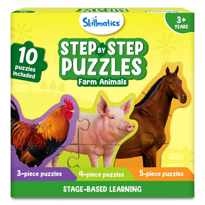 Skillmatics Step By Step Puzzle - Farm Animals