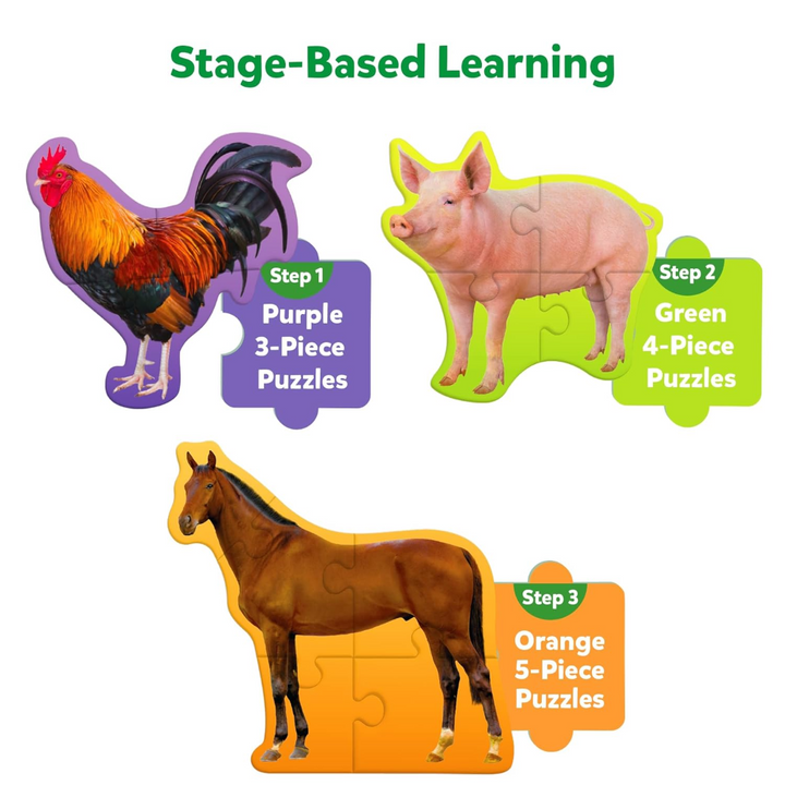 Skillmatics Step By Step Puzzle - Farm Animals