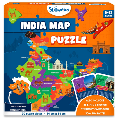 Skillmatics India Map Puzzle - Floor Puzzle & Game