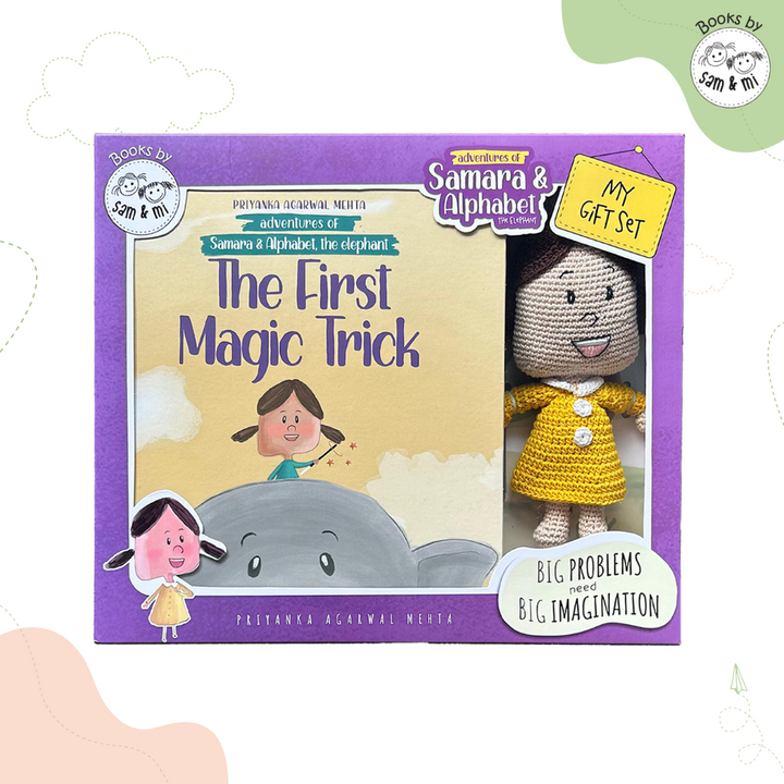 SAM &amp; MI - Adventures of Samara &amp; Alphabet, the Elephant - The First Magic Trick (Gift Set)