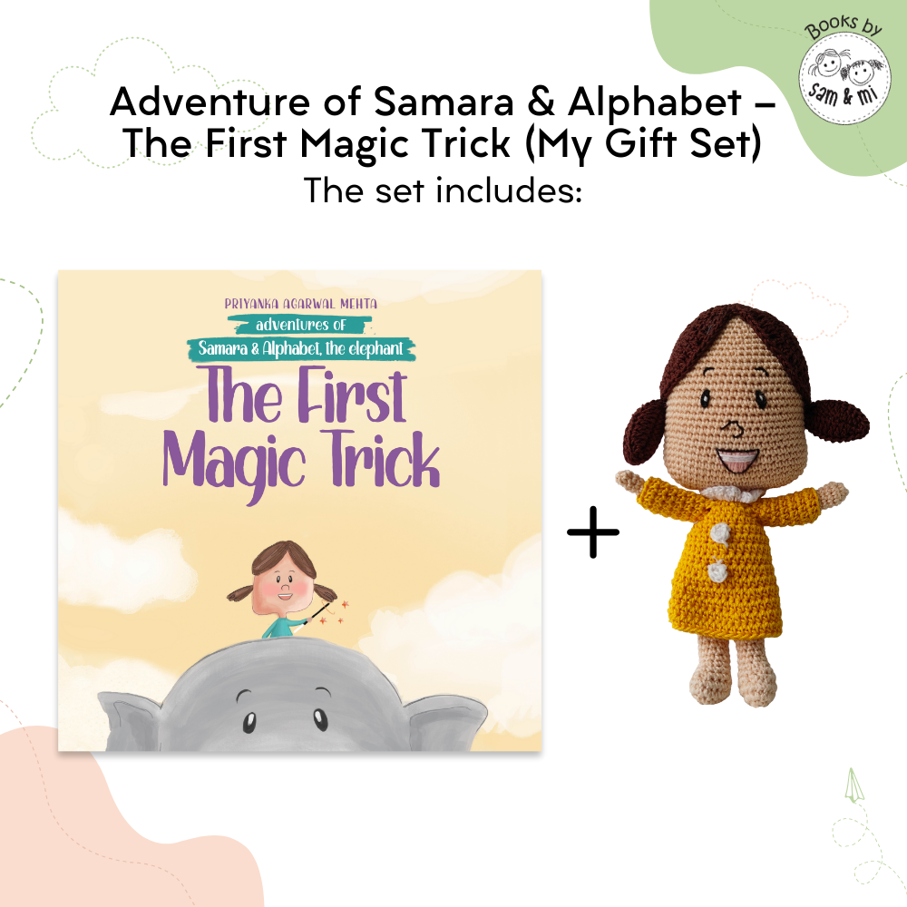 SAM &amp; MI - Adventures of Samara &amp; Alphabet, the Elephant - The First Magic Trick (Gift Set)