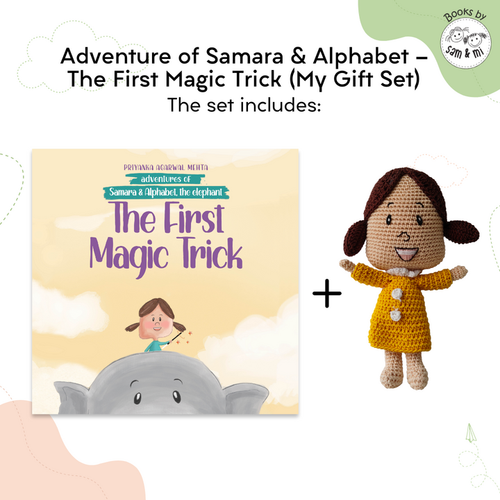 SAM &amp; MI - Adventures of Samara &amp; Alphabet, the Elephant - The First Magic Trick (Gift Set)