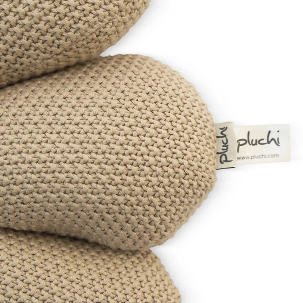 Pluchi Knitted Bloom Shaped Cushion Cotton Knitted Stuffed Soft Toy - Pale Whisper