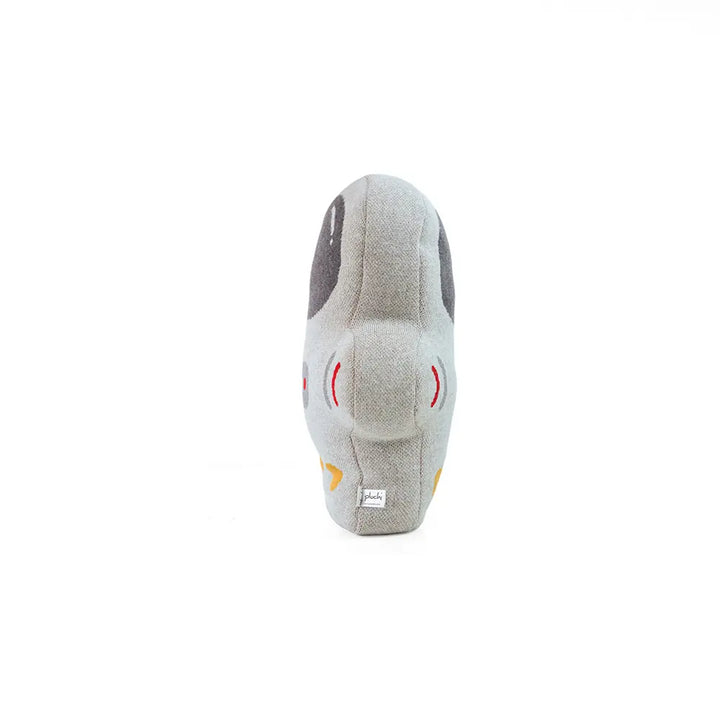 Pluchi Orbit Buddy Astronaut Cotton Knitted Stuffed Soft Toy - Vanilla Grey Melange