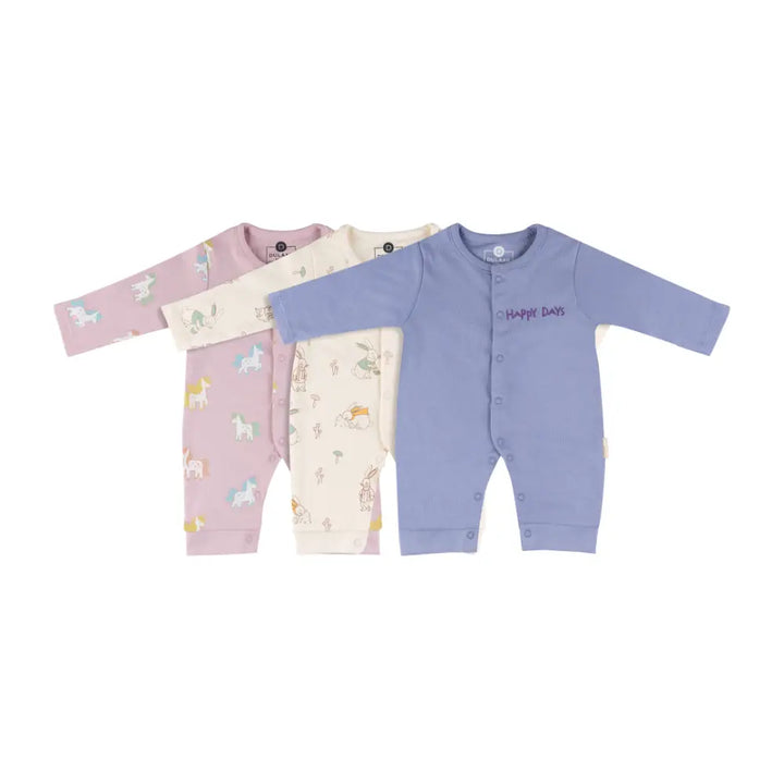 Dulaar Cotton Sleepsuit Wonderland - Set of 3