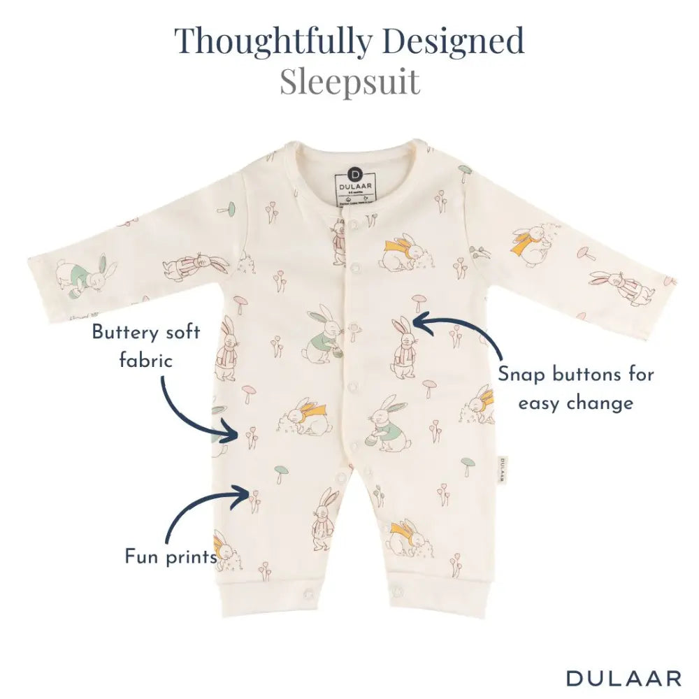 Dulaar Cotton Sleepsuit Wonderland - Set of 3