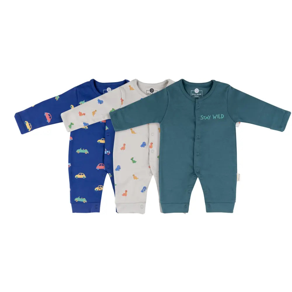 Dulaar Cotton Sleepsuit Wildride - Set of 3