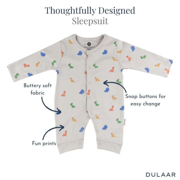 Dulaar Cotton Sleepsuit Wildride - Set of 3