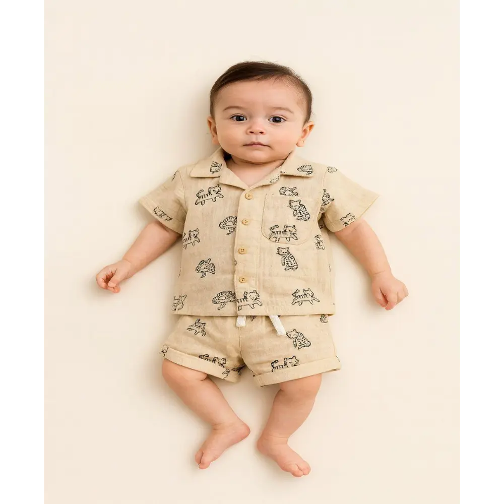 Sweetlime By AS Tiger Print Cotton Co-ord Set