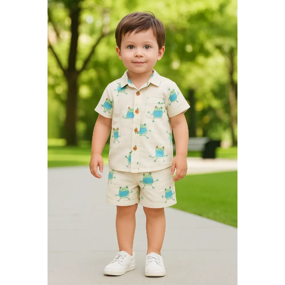 Sweetlime By AS Frog Print Cotton Co-ord Set