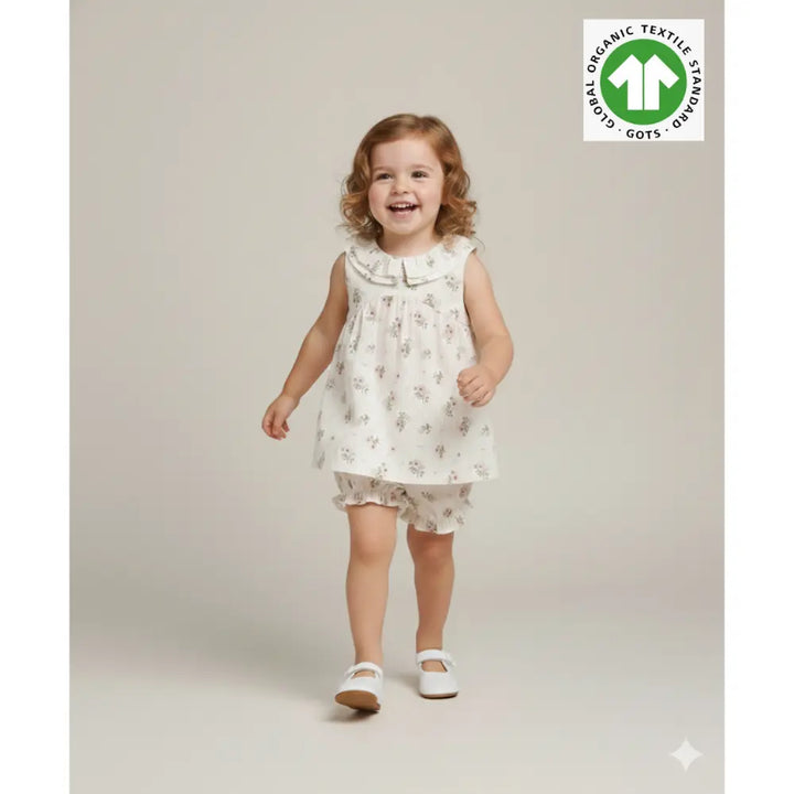 Sweetlime By As Organic Cotton Sweet Meadow Bloom Set- White - 18-24M
