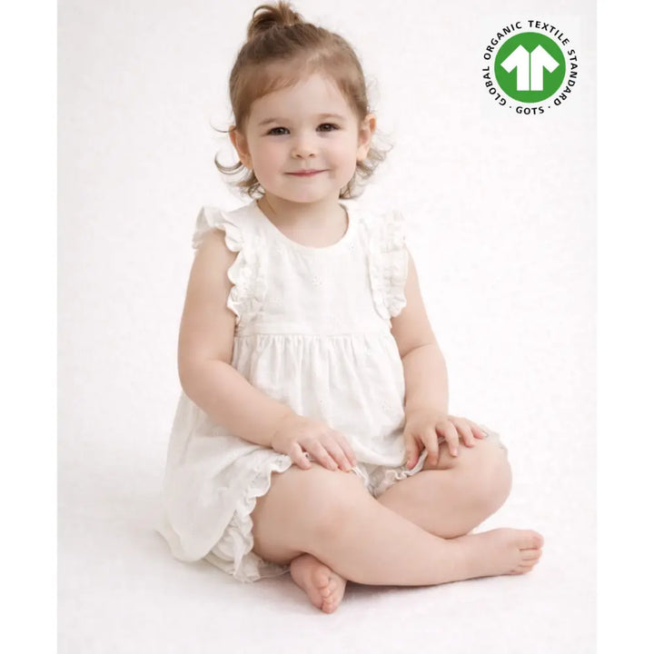 Sweetlime By As Organic Cotton Pure Grace White Dress &amp; Bloomer Set - White - 12-18M