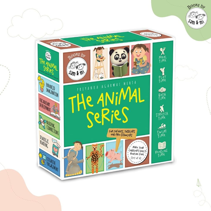 SAM &amp; MI - Animal Series: Set of 6 Board Books for Toddlers on Daily Fun Routine