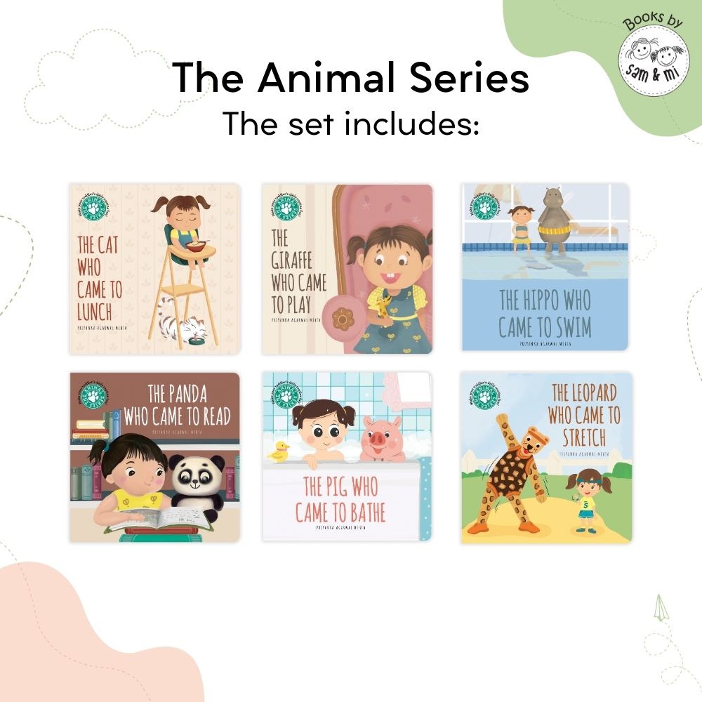 SAM & MI - Animal Series: Set of 6 Board Books for Toddlers on Daily Fun Routine