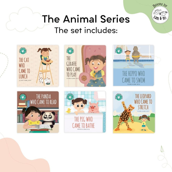SAM &amp; MI - Animal Series: Set of 6 Board Books for Toddlers on Daily Fun Routine