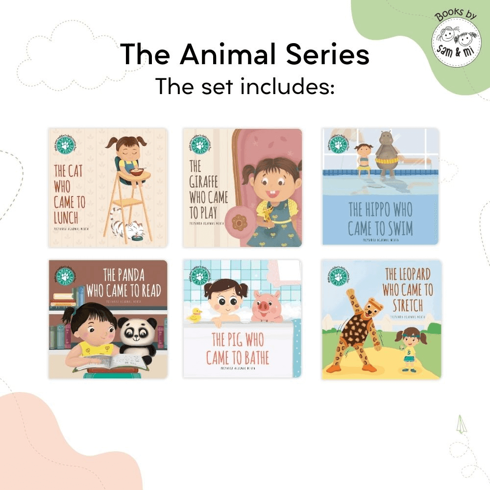 SAM &amp; MI - Animal Series: Set of 6 Board Books for Toddlers on Daily Fun Routine