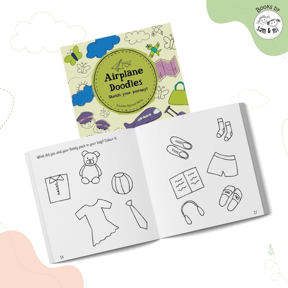 SAM & MI - Airplane Doodles: Interactive Fun Activity Book for Kids