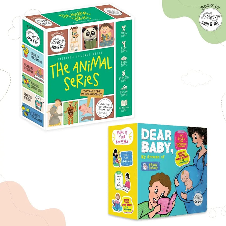 SAM &amp; MI – Baby Shower Gift Set: Books for Expecting and New Parents – English