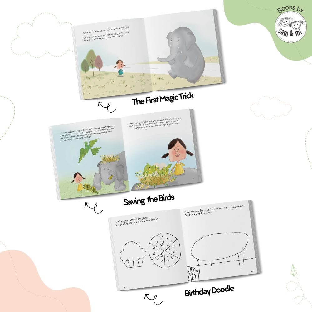 SAM &amp; MI - Birthday Book Set: Early Learning Story Books for Children