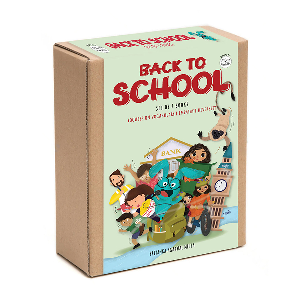 Sam and Mi Back to School Set of 7 Books for Preschooler, 3 - 8 yrs