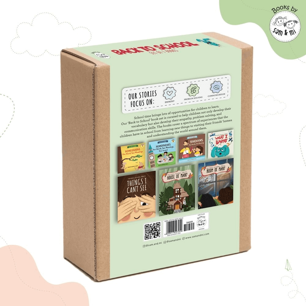 SAM &amp; MI - Back to School Set of 7 Books for Preschooler