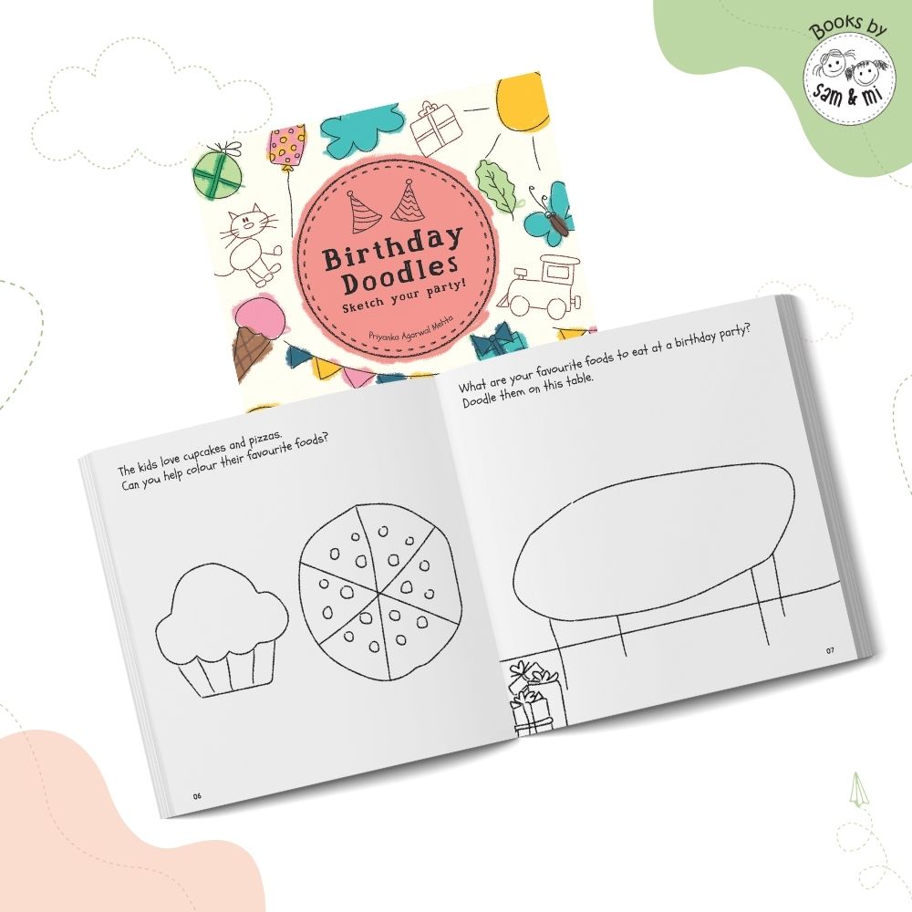 SAM & MI - Birthday Doodles: Interactive Fun Activity Book for Kids