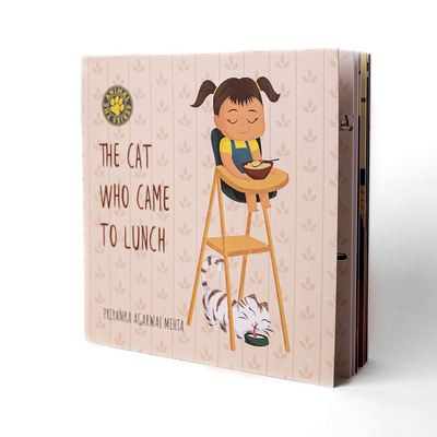 SAM & MI The Cat Who Came to Lunch Board Book for Kids, 0-3 yrs