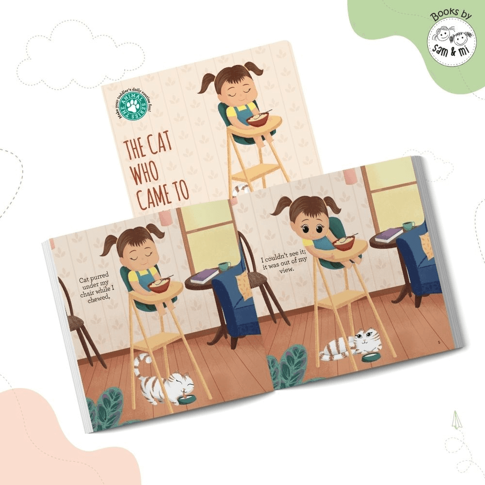 SAM &amp; MI - The Cat Who Came to Lunch: Board Books for Toddlers