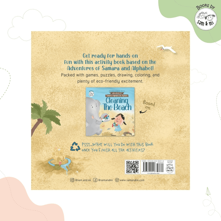 SAM &amp; MI - Cleaning the Beach Activity Book: Adventures of Samara and Alphabet - The Elephant