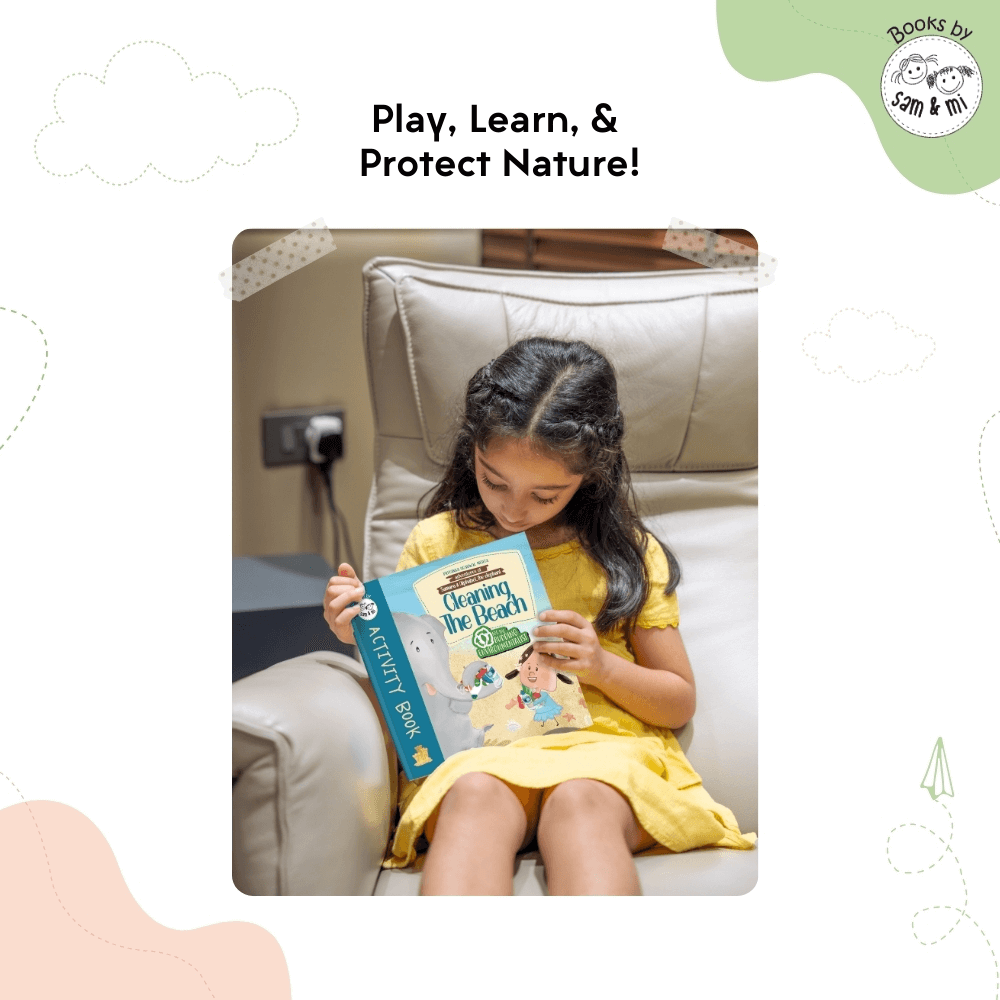 SAM &amp; MI - Cleaning the Beach Activity Book: Adventures of Samara and Alphabet - The Elephant