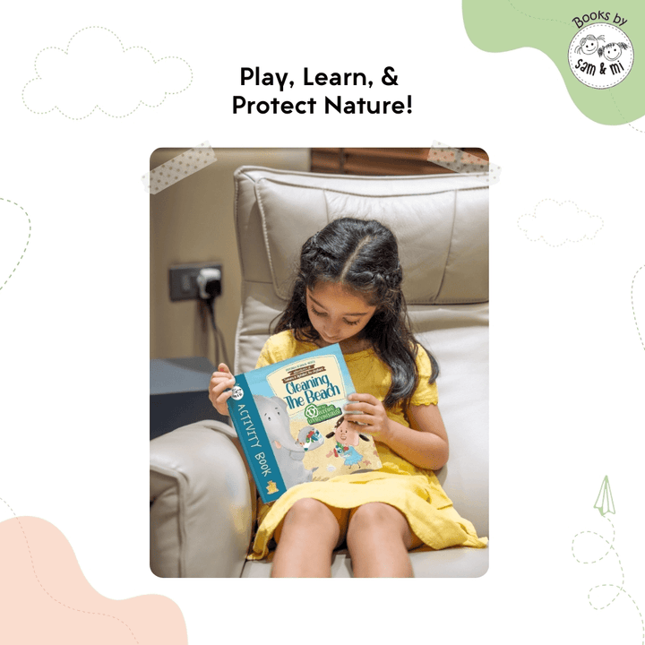 SAM &amp; MI - Cleaning the Beach Activity Book: Adventures of Samara and Alphabet - The Elephant