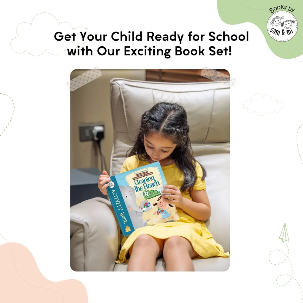 SAM &amp; MI - Cleaning the Beach Book Set: Fun Stories and Eco Activities for Kids