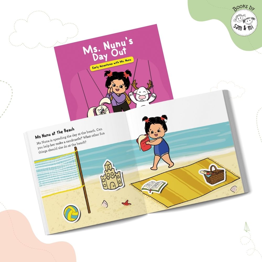 SAM & MI - Ms. Nunu's Day Out: Sticker Book for Kids