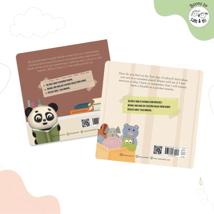 SAM &amp; MI - My First Day of School Set of 2 Early Learning Books For Toddlers