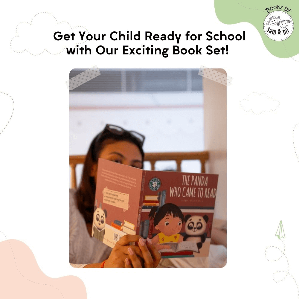 SAM &amp; MI - My First Day of School Set of 2 Early Learning Books For Toddlers
