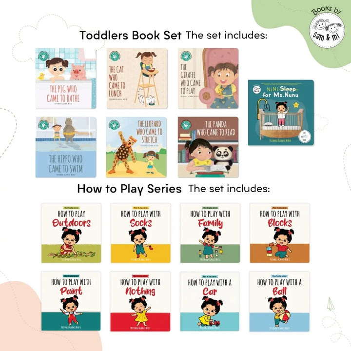 SAM &amp; MI - First Steps Library Set: Early Learning Board Books for Toddlers