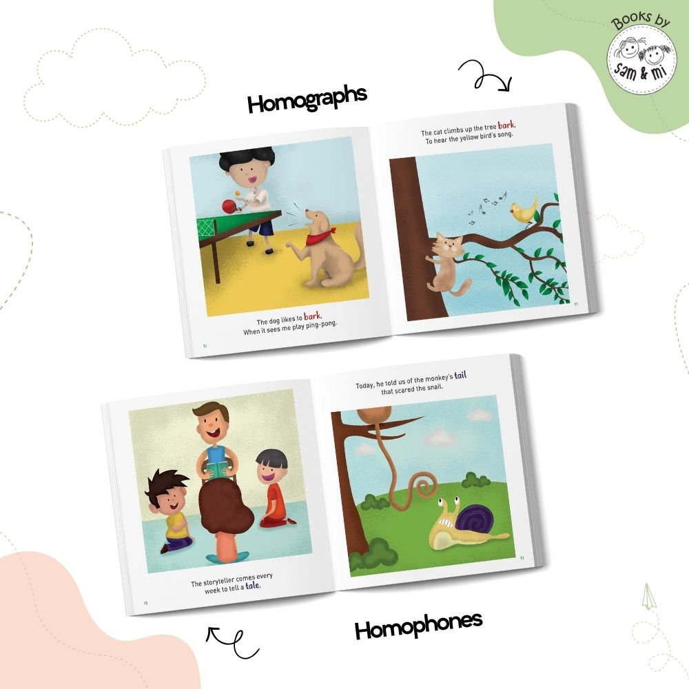 SAM &amp; MI - Fun with Words: Set of 2 Early Learning Books for Kids