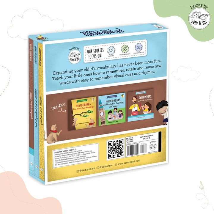 SAM &amp; MI - Fun with Words: Set of 3 Early Learning Books for Kids