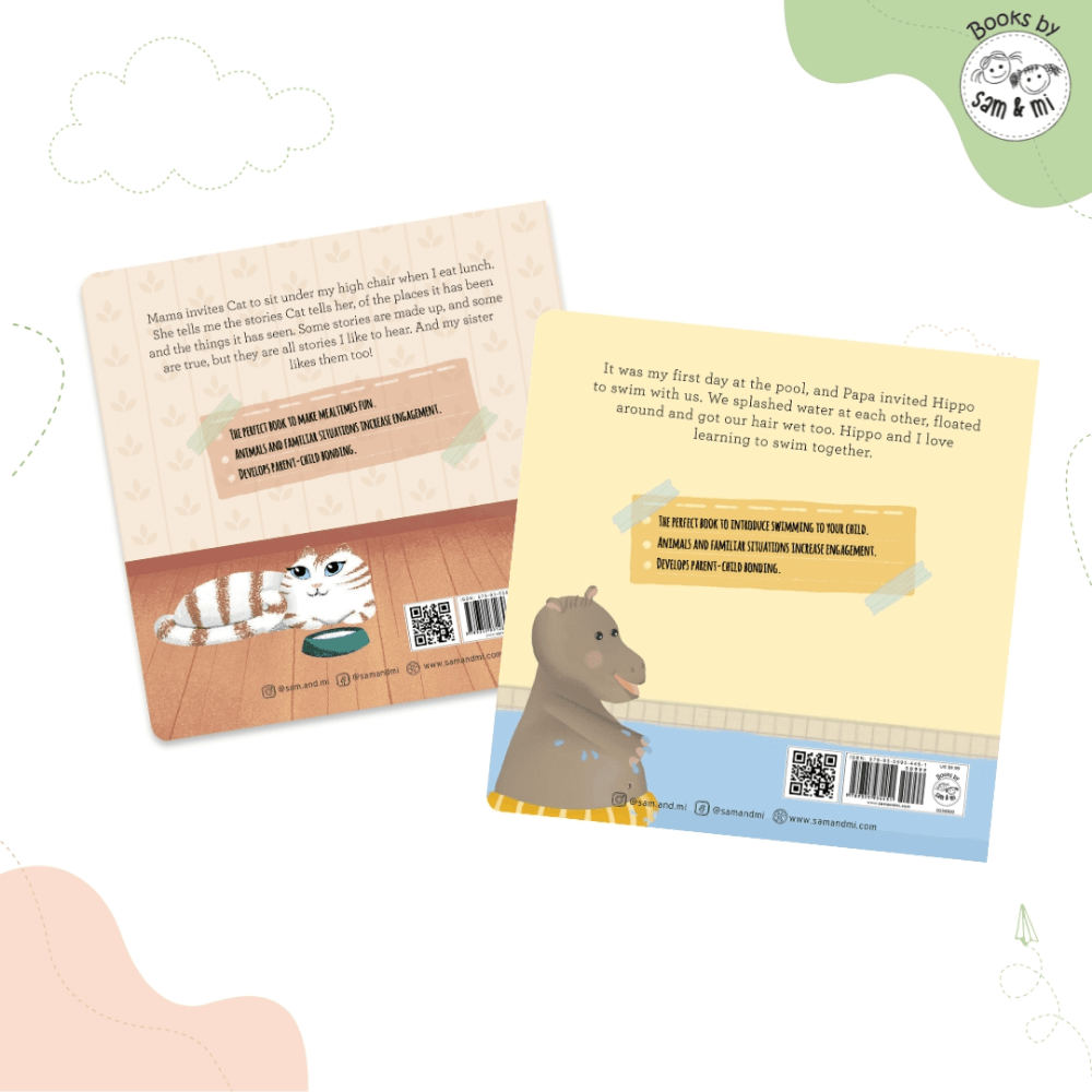 SAM &amp; MI - Board Books for Baby Shower Gifts: Short Story Books