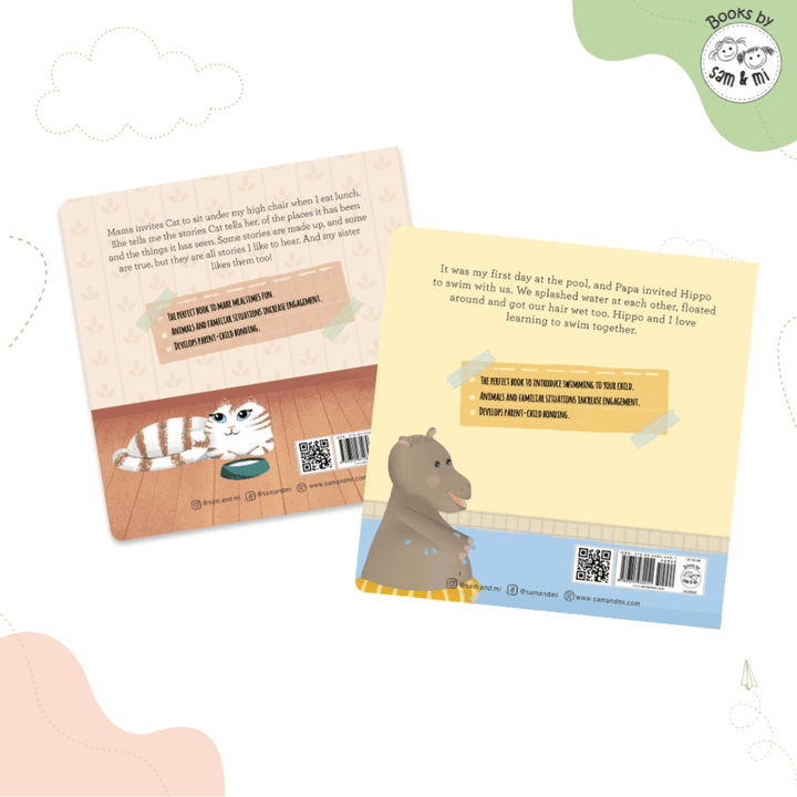 SAM &amp; MI - Board Books for Baby Shower Gifts: Short Story Books