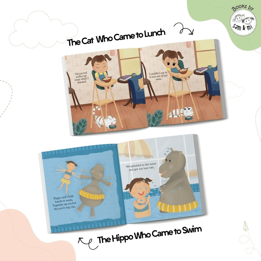 SAM &amp; MI - Board Books for Baby Shower Gifts: Short Story Books