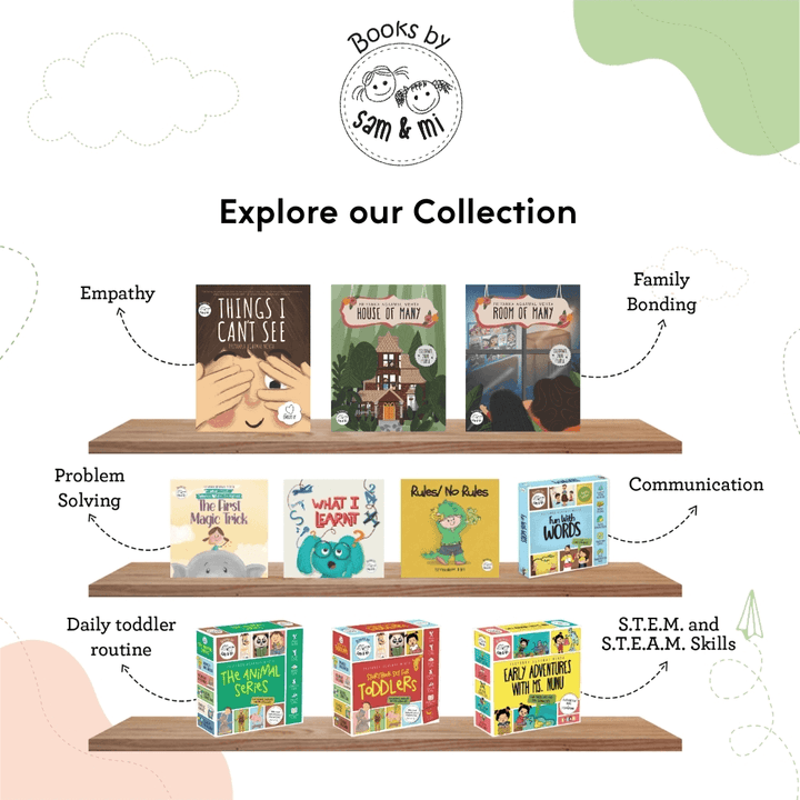 SAM &amp; MI - Board Books for Baby Shower Gifts: Short Story Books
