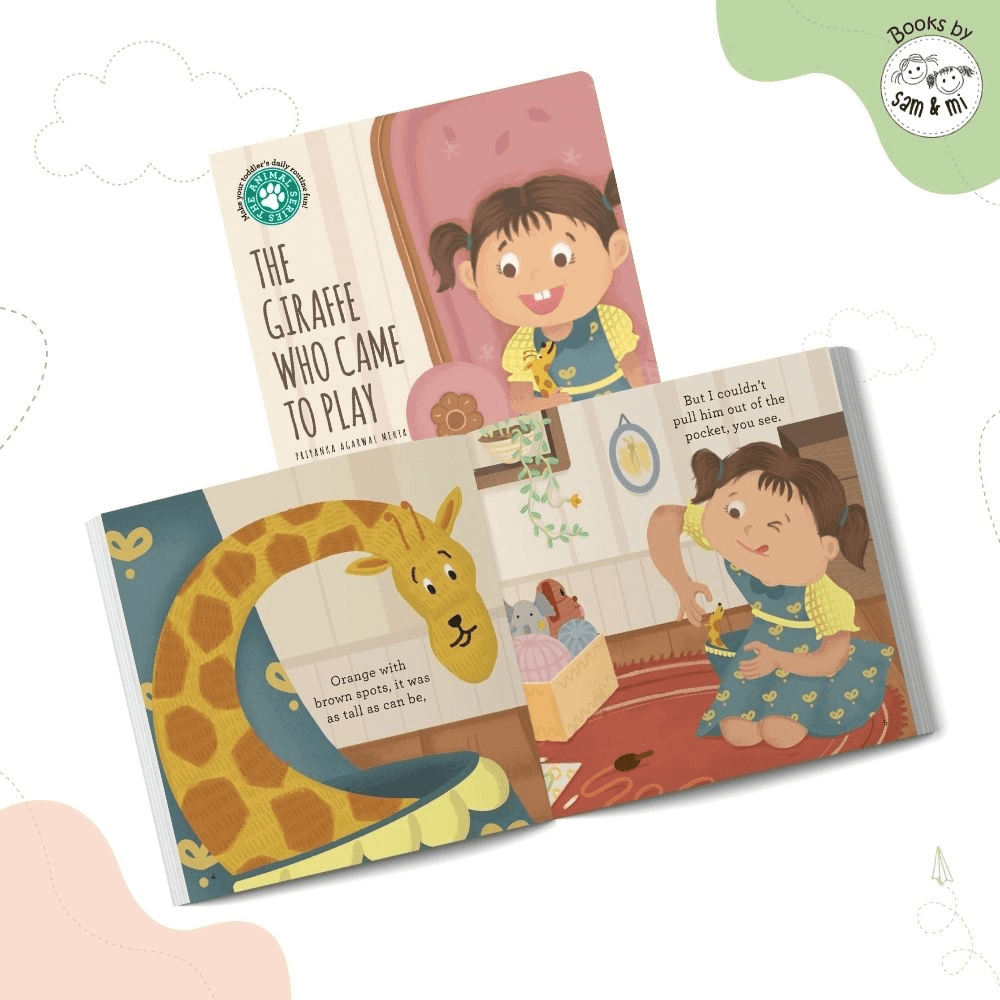 SAM &amp; MI - The Giraffe Who Came to Play: Board Books for Toddlers