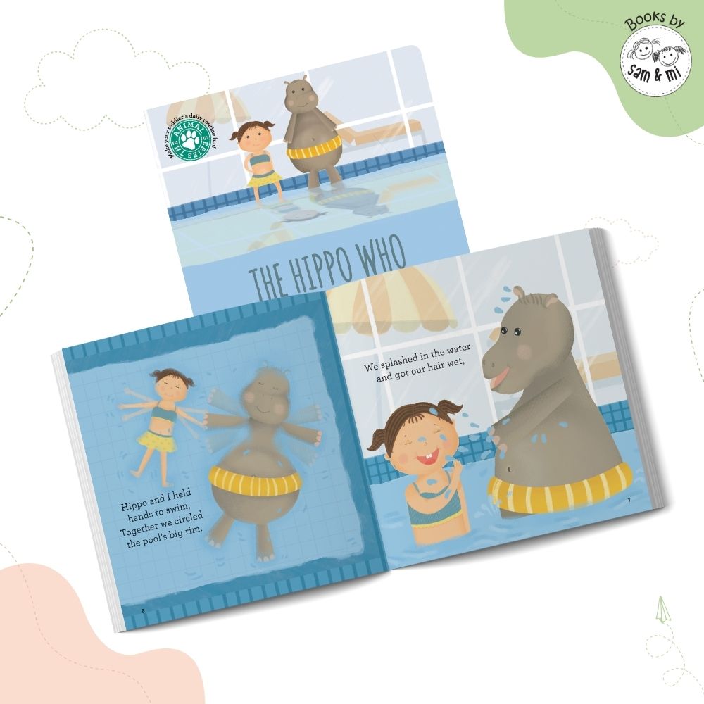 SAM & MI - The Hippo Who Came to Swim: Board Books for Toddlers