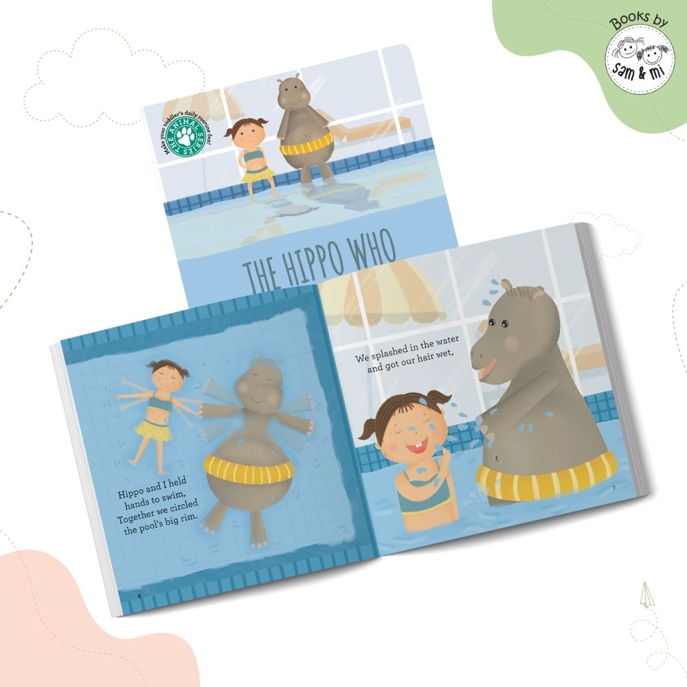 SAM &amp; MI - The Hippo Who Came to Swim: Board Books for Toddlers