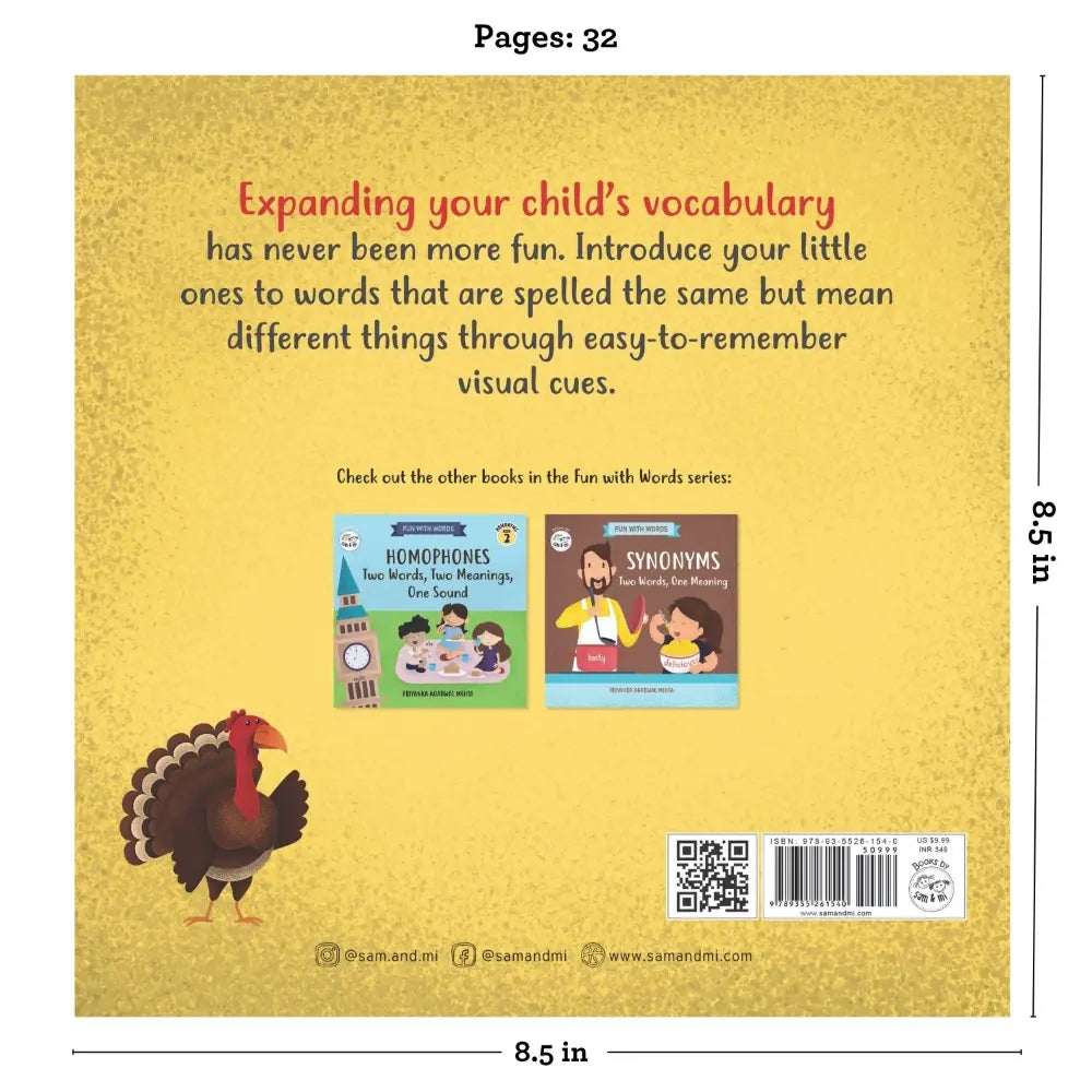 SAM &amp; MI - Homographs: One Word, Two Meanings: Early Learning Book for Kids