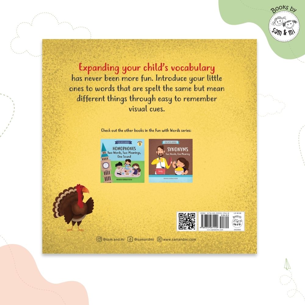 SAM & MI - Homographs: One Word, Two Meanings: Early Learning Book for Kids