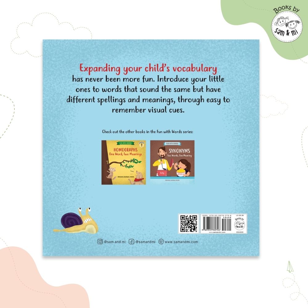 SAM &amp; MI - Homophones: Two Words, Two Meanings, One Sound: Early Learning Book for Kids