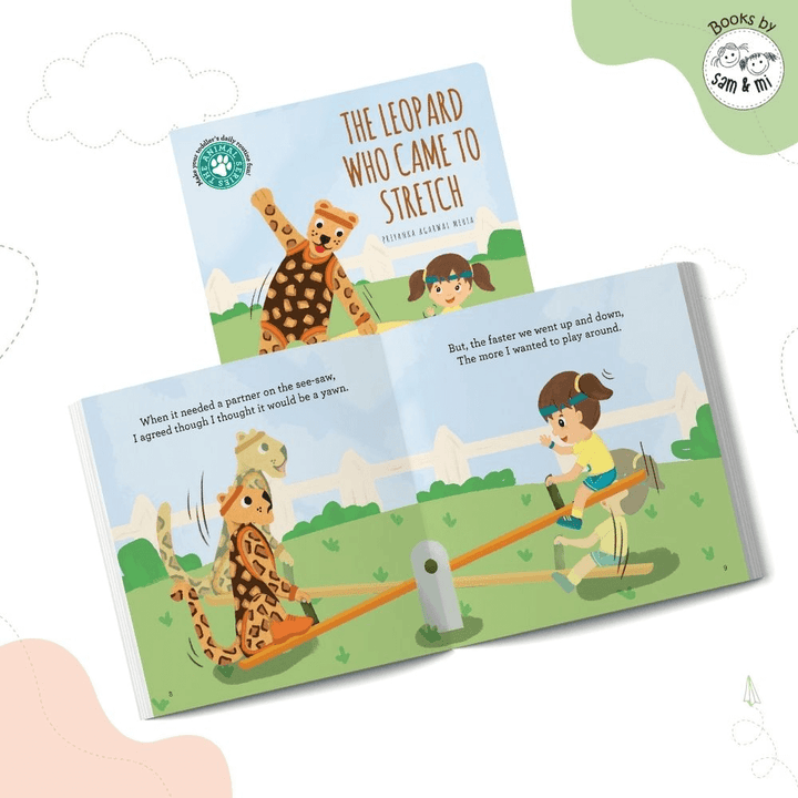 SAM &amp; MI - The Leopard Who Came To Stretch: Board Books for Toddlers
