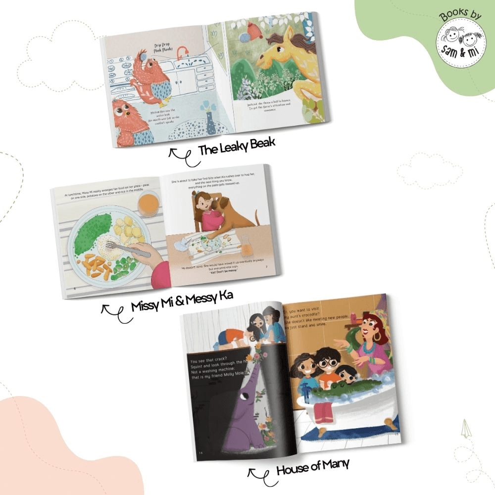 SAM &amp; MI - Mini Storybook Set for Kids &amp; Children